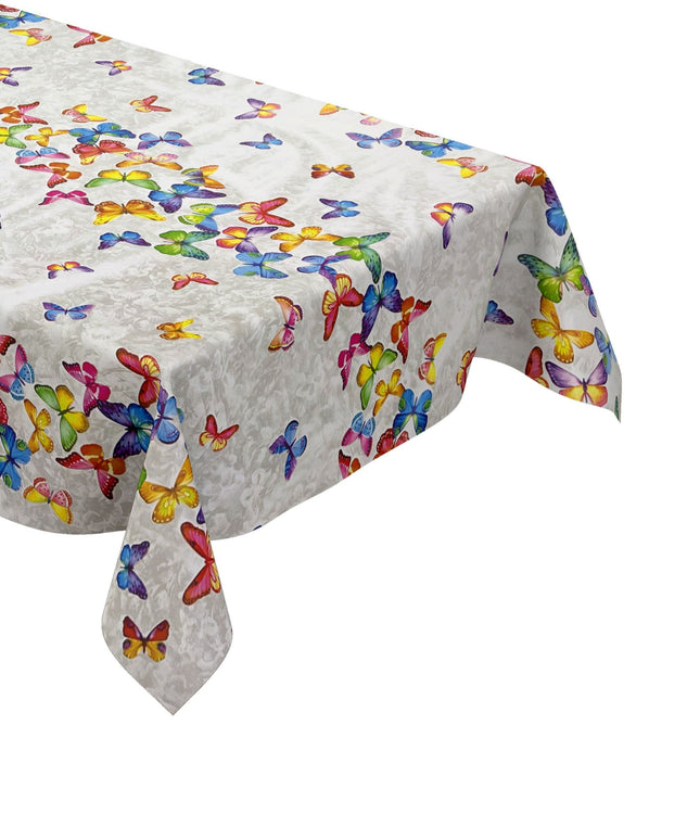 Wachstuch Tischdecke B9069-01 bunte Schmetterlinge eckig rund oval