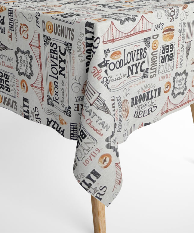 textile Tischdecken Burger Amerika Bier Bagels