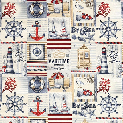 Jacquard Tischdecke maritim