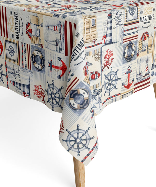 Jacquard Tischdecke maritim