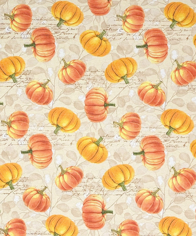 Baumwoll Tischdecke Herbst Kürbis