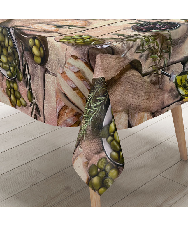 Wachstuchrolle Meterware Rollenware BC70 Holz Oliven mediterran