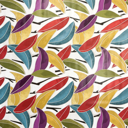 Wachstuch Tischdecke bunte Blätter Dschungel