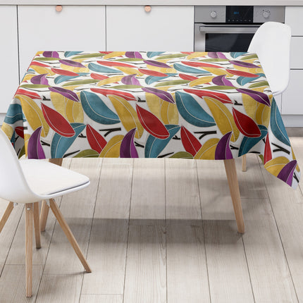 Wachstuch Tischdecke bunte Blätter Dschungel