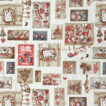 textile Tischdecke Jacquard beschichtete Baumwolle Weihnachten BELEN 60496 eckig rund oval