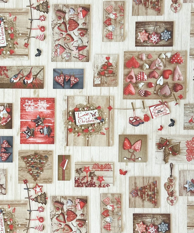 textile Tischdecke Jacquard beschichtete Baumwolle Weihnachten BELEN 60496 eckig rund oval