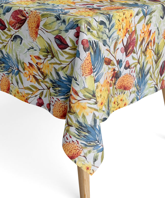 Jacquard Tischdecke bunte lätter und Blüten