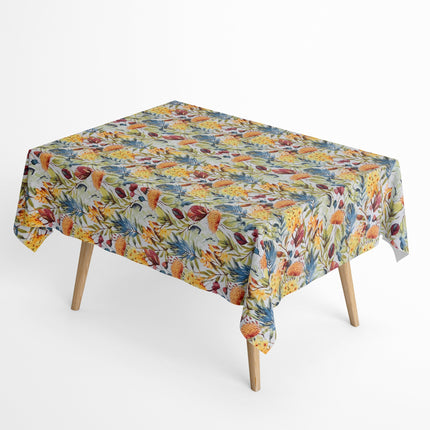 Jacquard Tischdecke bunte lätter und Blüten