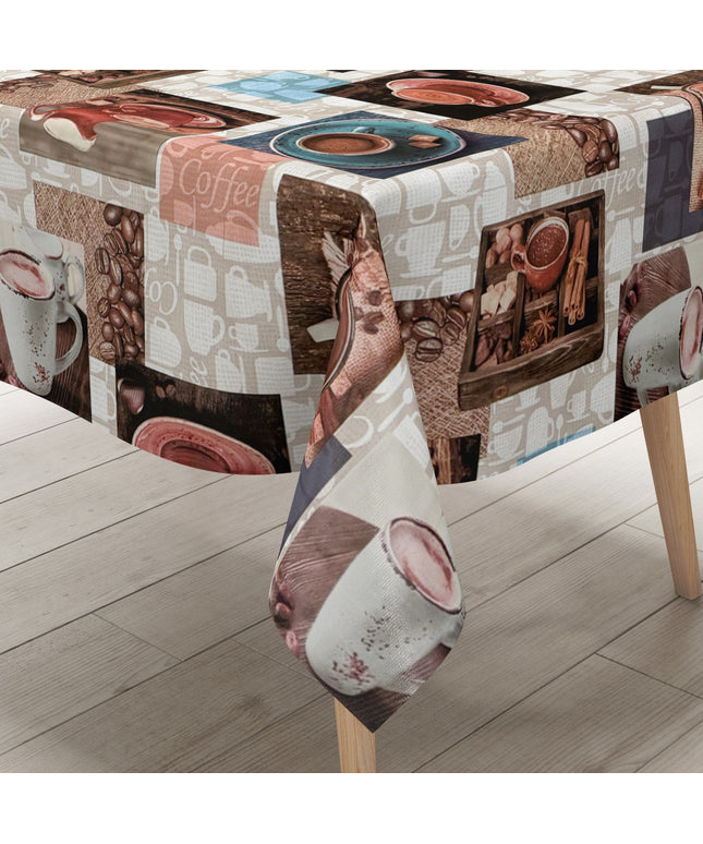 Wachstuch Tischdecke Kaffeemotiv