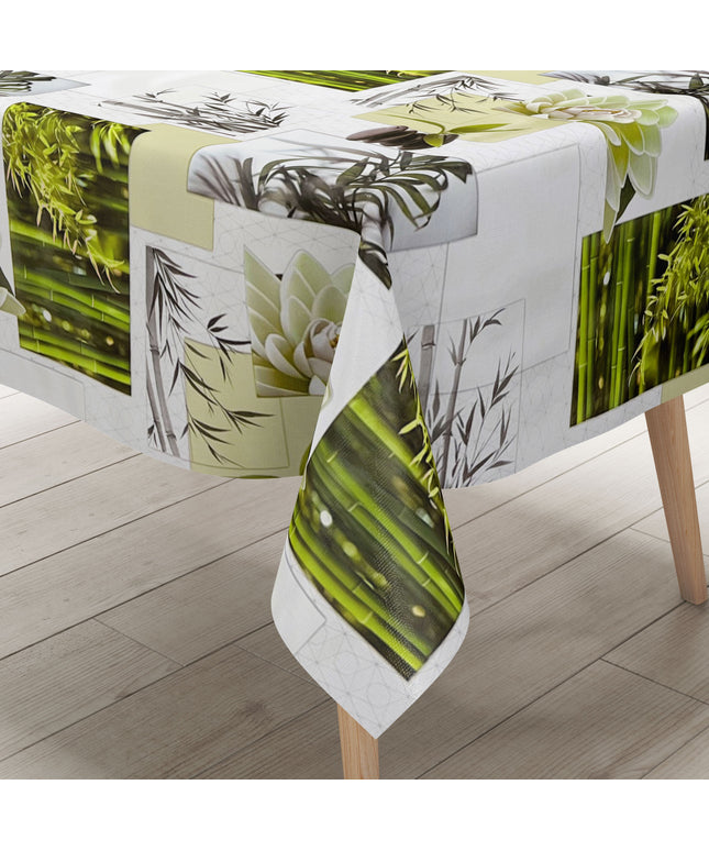 Wachstuch Tischdecke BU40 Zen Steine Bambus Physio eckig rund oval