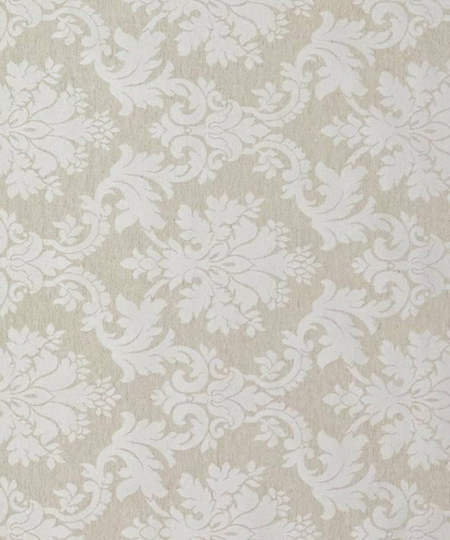 Jacquard Tischdecke aus beschichteter Baumwolle mit Fleckenschutz BURY LINO beige Ornamente eckig rund oval