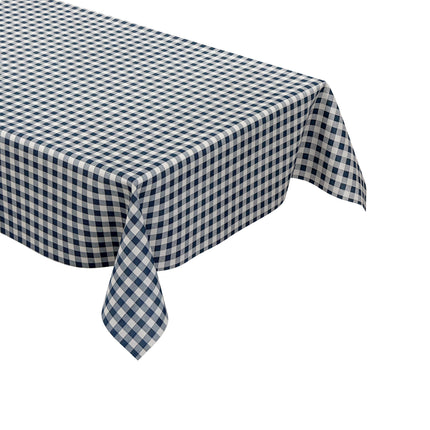 Wachstuch Tischdecke kariert Vichy dunkelblau
