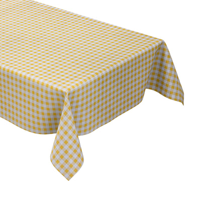 Wachstuch Tischdecke C141014 gelb kariert klein Vichy eckig rund oval