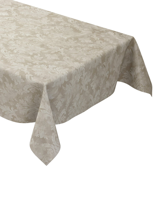 Wachstuch Tischdecke Ornamente Barock beige