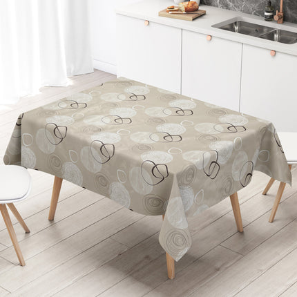 Wachstuch Tischdecke beige Linien