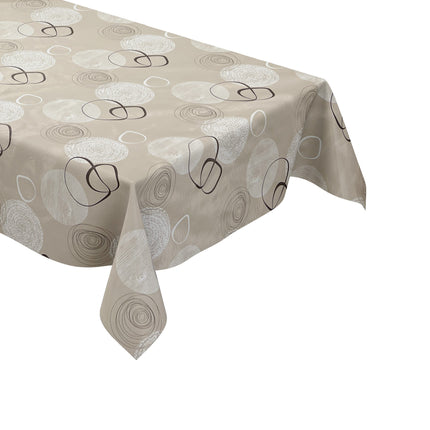 Wachstuch Tischdecke beige Linien