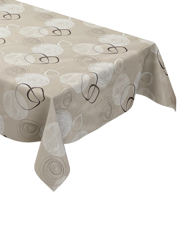Wachstuch Tischdecke beige Linien