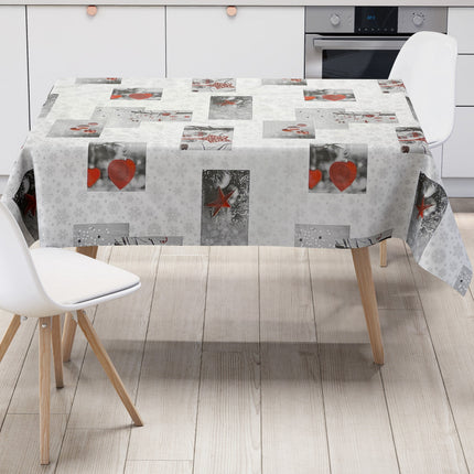 Wachstuch Rolle Weihnachten C141251 Schneeflocke Kugeln Deluxe Rollenware