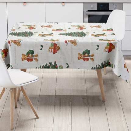 Wachstuch Rolle Weihnachten C141531 Teddybär Tannenbaum Rollenware