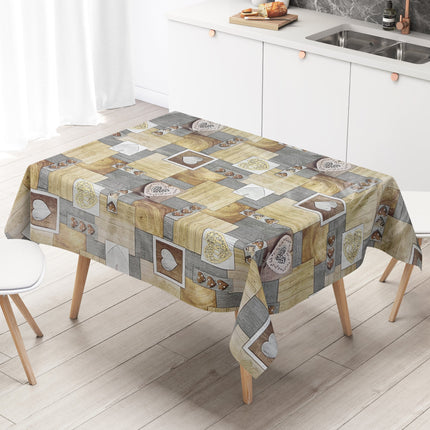 Wachstuch Tischdecke Holz