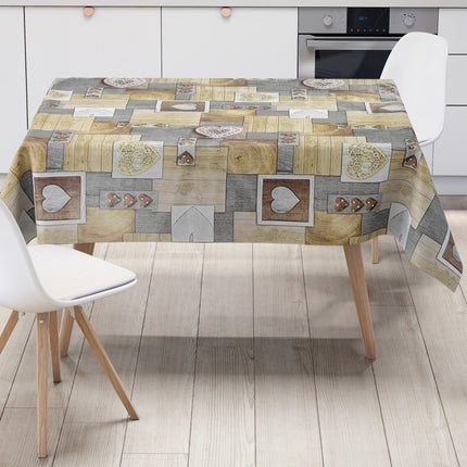 Wachstuch Tischdecke Holz
