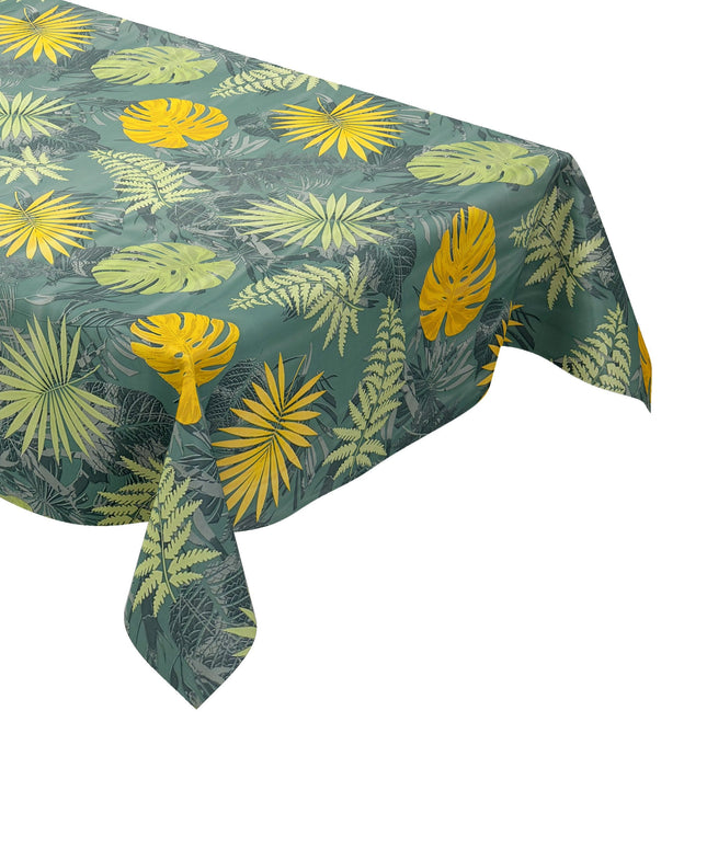 Wachstuch Tischdecke C141774 grün Monstera Dschungel Blätter Sommer eckig rund oval