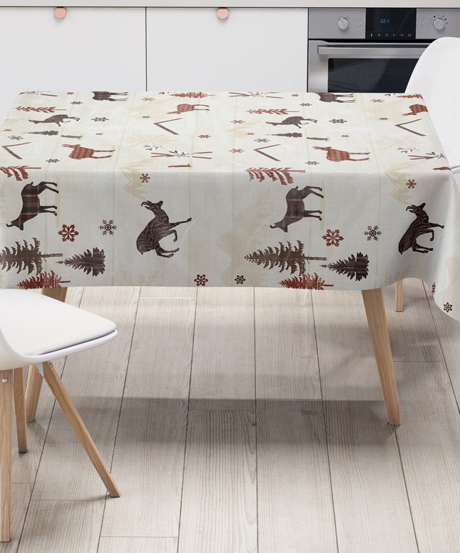Wachstuch Rolle Weihnachten C142151 Schneeflocke Winter Rentier Rollenware