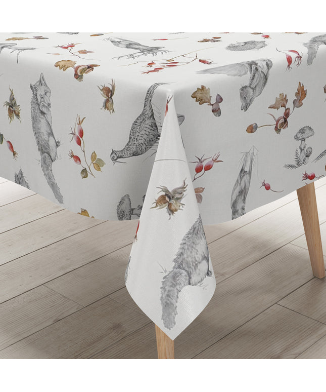 Wachstuch Tischdecke Wildmotiv Herbstmotiv