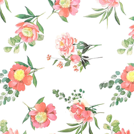 Wachstuch Tischdecke Blumen und öüten Rosen