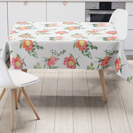 Wachstuch Tischdecke Blumen und öüten Rosen