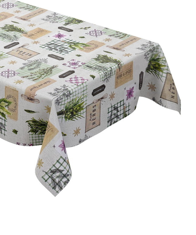 Wachstuch Tischdecke Kräuter