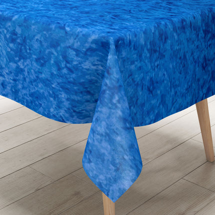 Wachstuch Tischdecke C142602 marmoriert blau eckig rund oval
