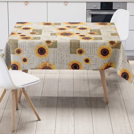 Wachstuch Tischdecke Sonnenblumen