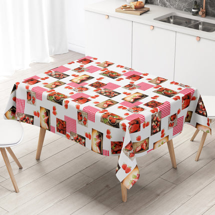 Wachstuch Tischdecke C144481 Erdbeeren Patchwork eckig rund oval