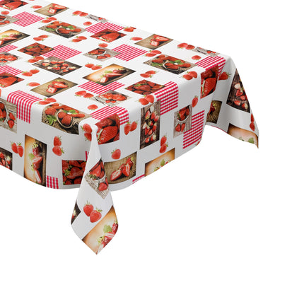 Wachstuch Tischdecke C144481 Erdbeeren Patchwork eckig rund oval