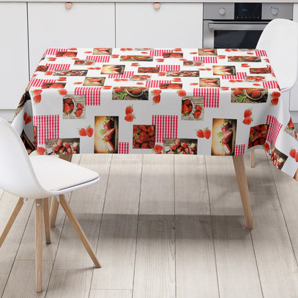 Wachstuch Tischdecke C144481 Erdbeeren Patchwork eckig rund oval