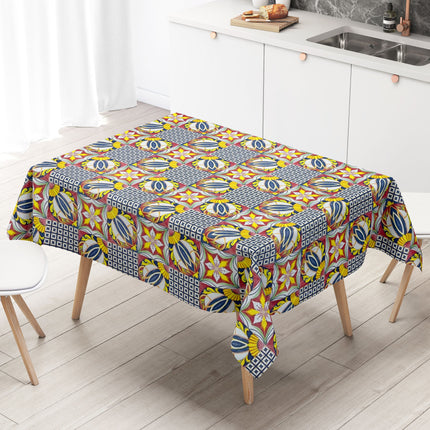 abwaschbare Wachstuchtischdecke pvc eckig rund oval fliesen mosaik kaufen wachstuchshop24 kevkus