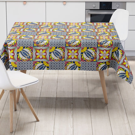 abwaschbare Wachstuchtischdecke pvc eckig rund oval fliesen mosaik kaufen wachstuchshop24 kevkus