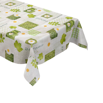 Wachstuch Tischdecke Margeriten auf Holz