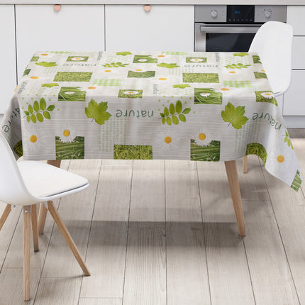 Wachstuch Tischdecke Margeriten auf Holz