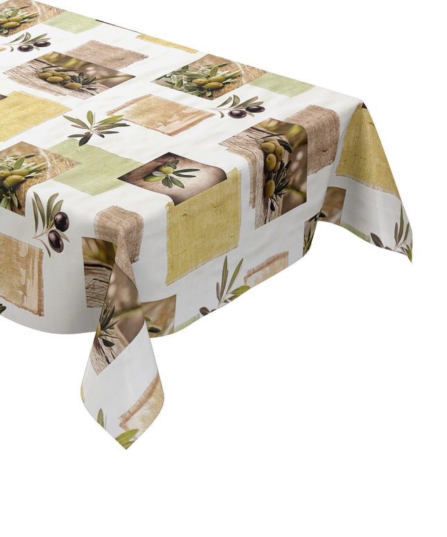 Wachstuch Tischdecke Oliven