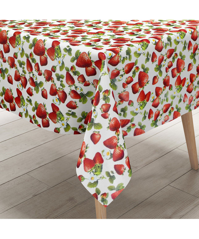 Wachstuch Tischdecke Erdbeeren