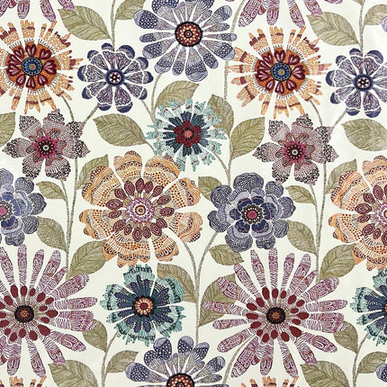 Wachstuch Tischdecke bunte Blumen