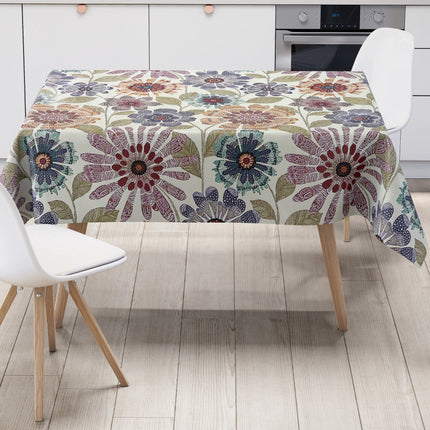 Wachstuch Tischdecke bunte Blumen