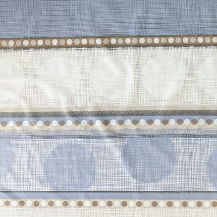 Wachstuch Tischdecke Leinenoptik beige hellblau