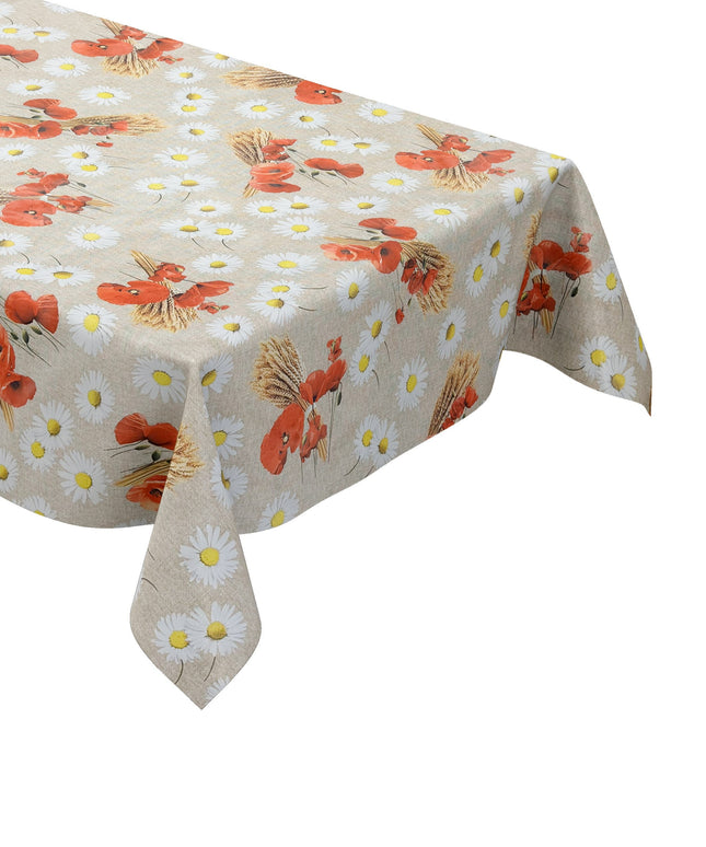 Wachstuch Tischdecke Mohn Getreide