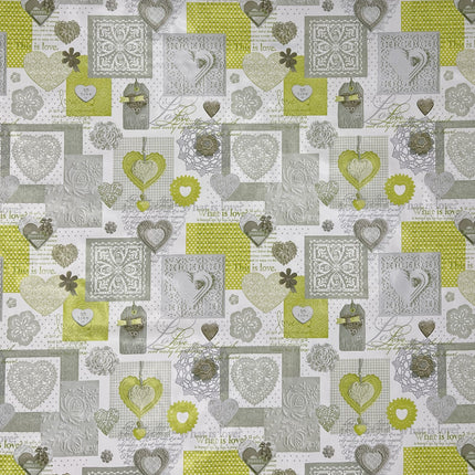 Wachstuch Rolle Meterware Rollenware C146063 Herzen Love Frühling