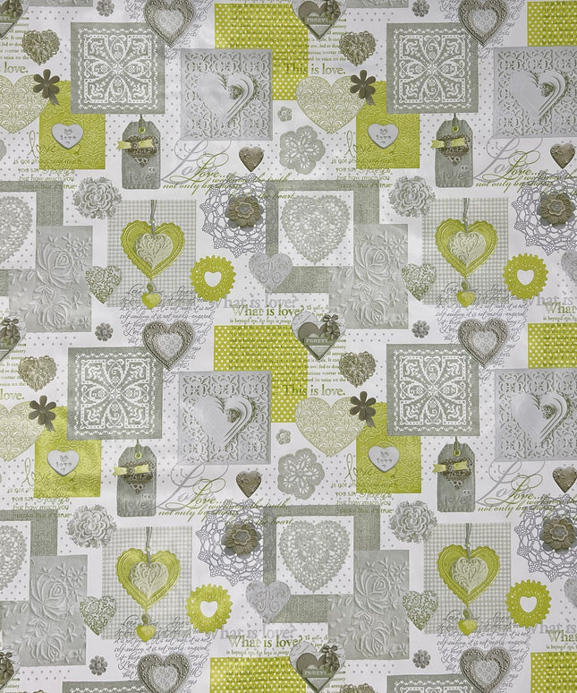 Wachstuch Rolle Meterware Rollenware C146063 Herzen Love Frühling