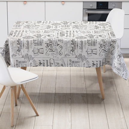 Wachstuch Tischdecke Barista Kaffeemotiv
