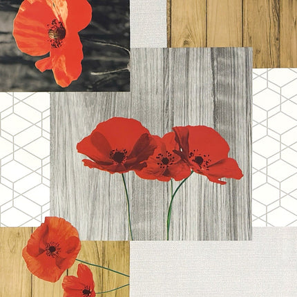 Wachstuch Tischdecke C146271 Mohnblumen Blüten eckig rund oval